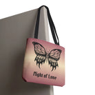 Flight of Love Skull Butterfly Tote Bag