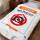 Attention No Photo Sign Blanket