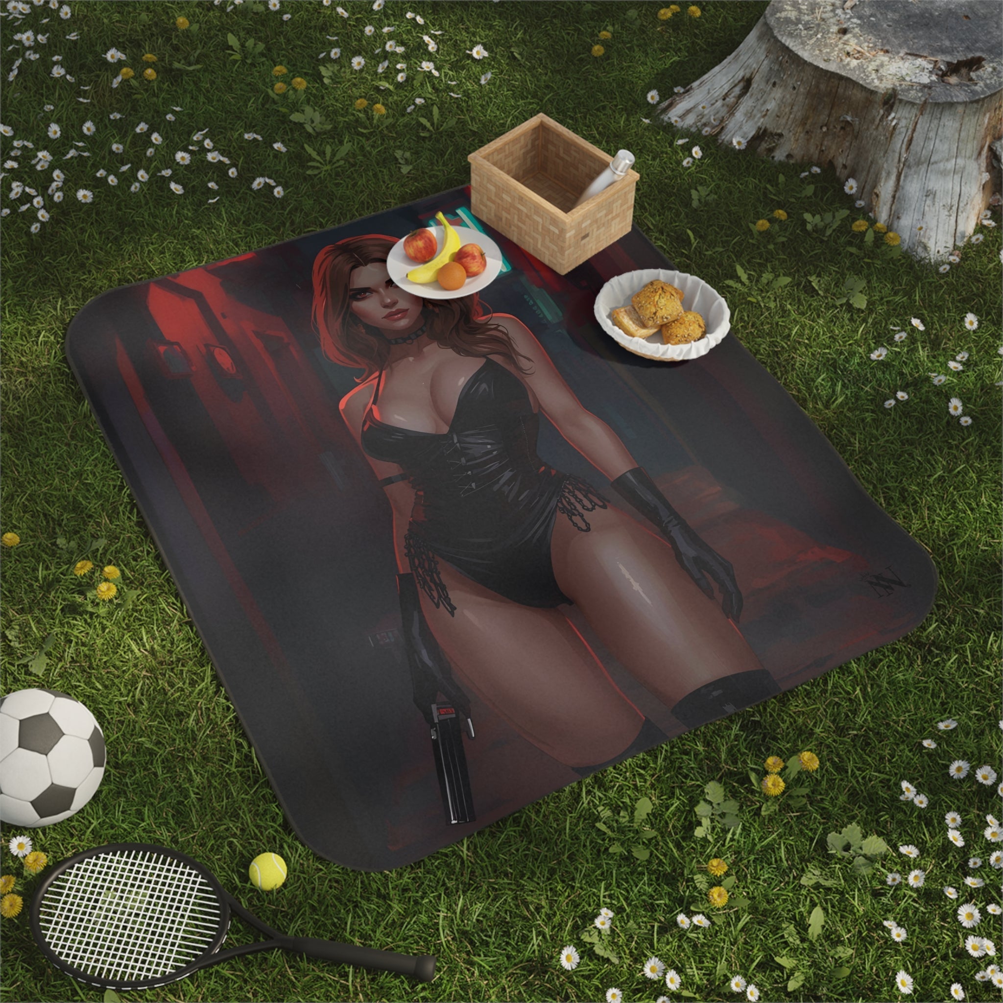 Sexy Domme Graphic | Mix Match Fun-Flirty Lovers’ Water-Resistant Blankets