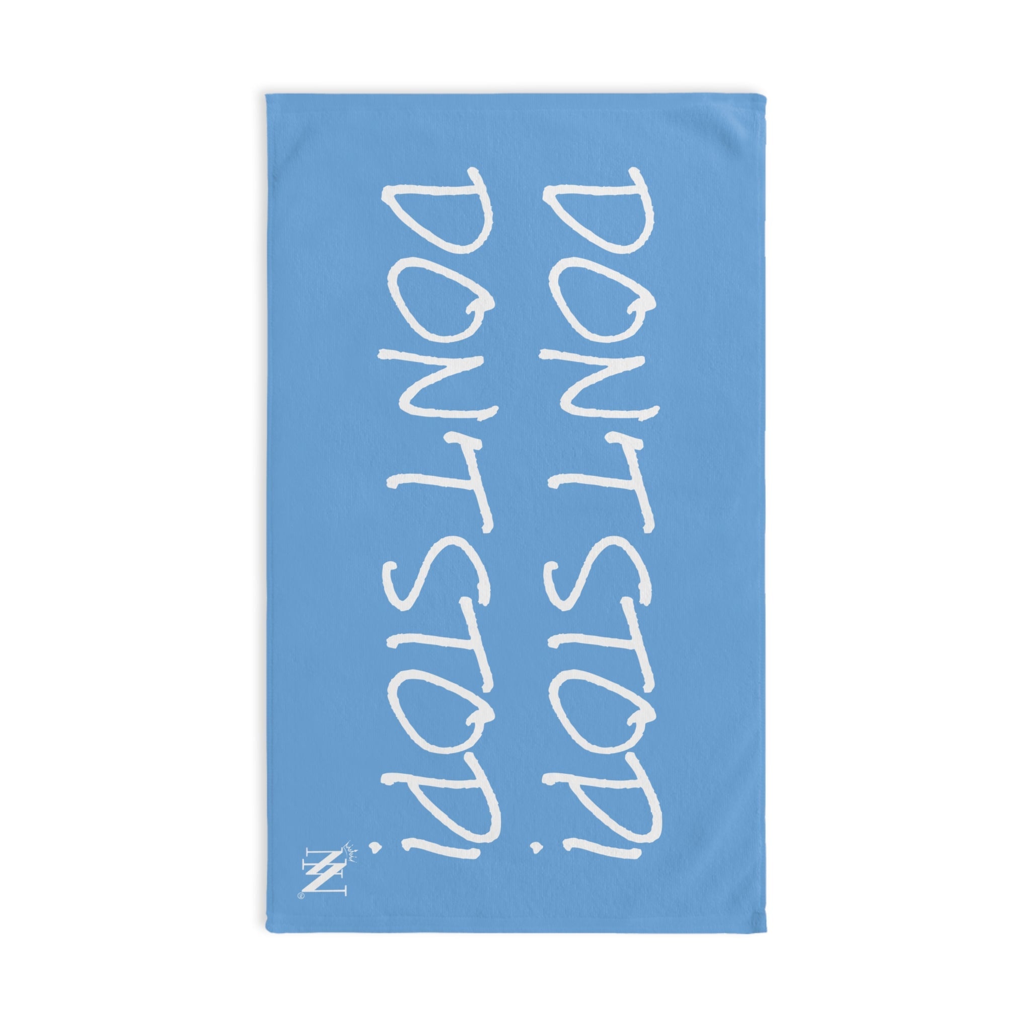 Don’t Stop! Don’t Stop Light Blue | Mix & Match Classic Fun-Flirty Lovers’ Towels