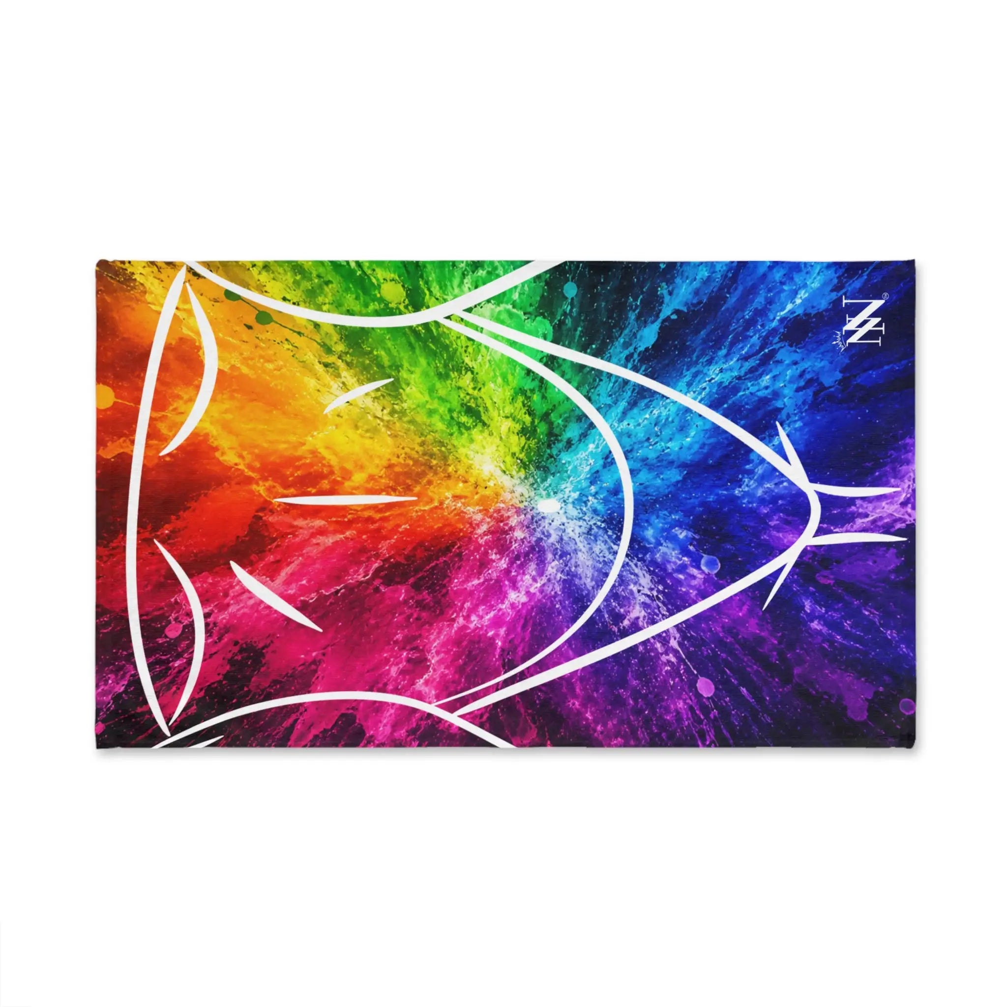 Sexy Female Outline Rainbow Cum Towel
