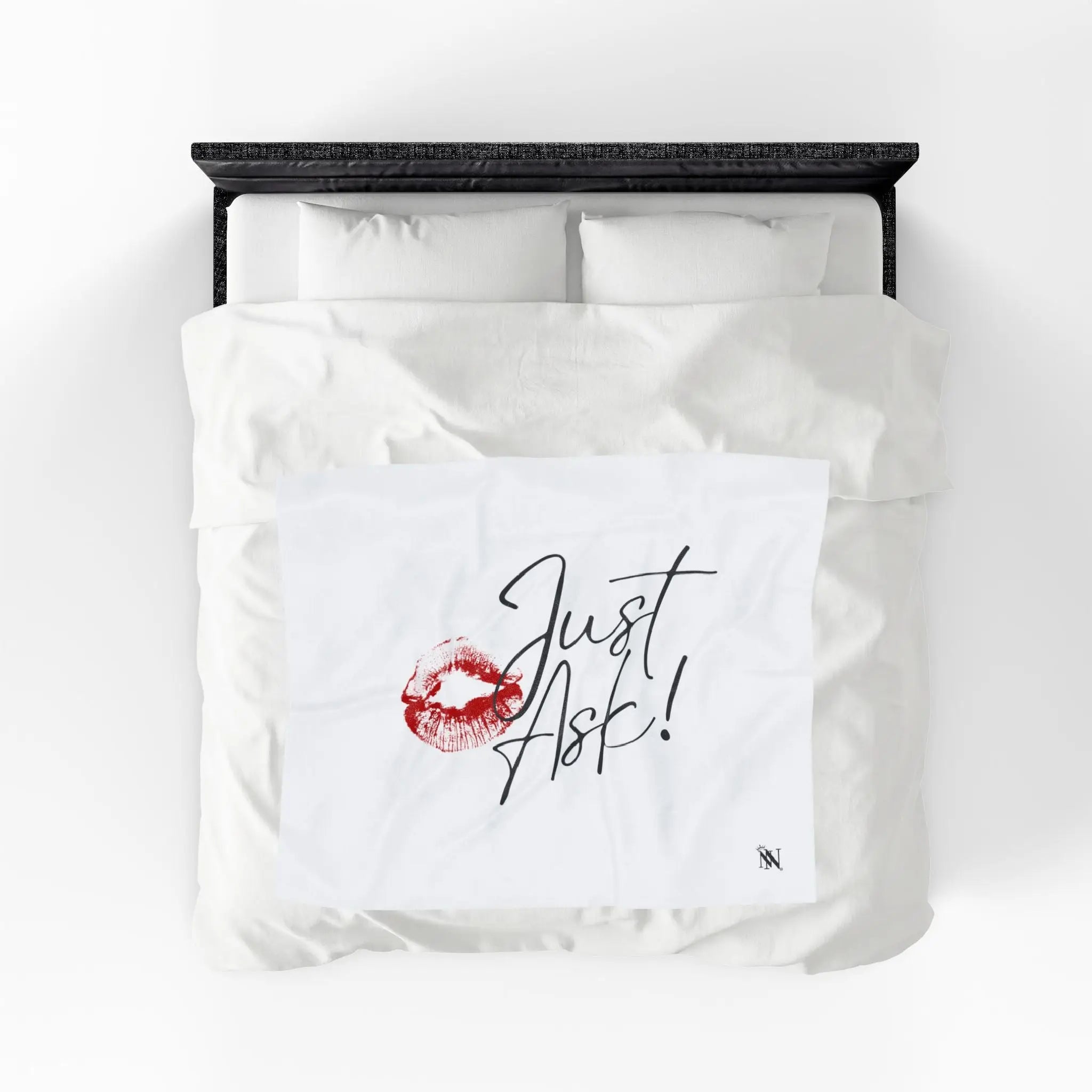 Just Ask! with a Kiss Romantic Gifts Love Blanket