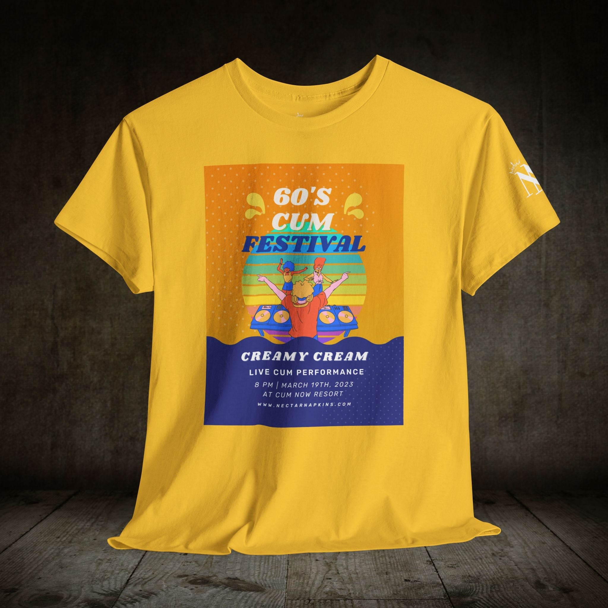 60s Cum Party | Mix & Match 100% Cotton Unisex Fun-Flirty Lovers’ Tees