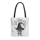 Sexy Witch Skull Tote Bag