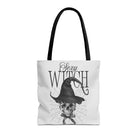 Sexy Witch Skull Tote Bag