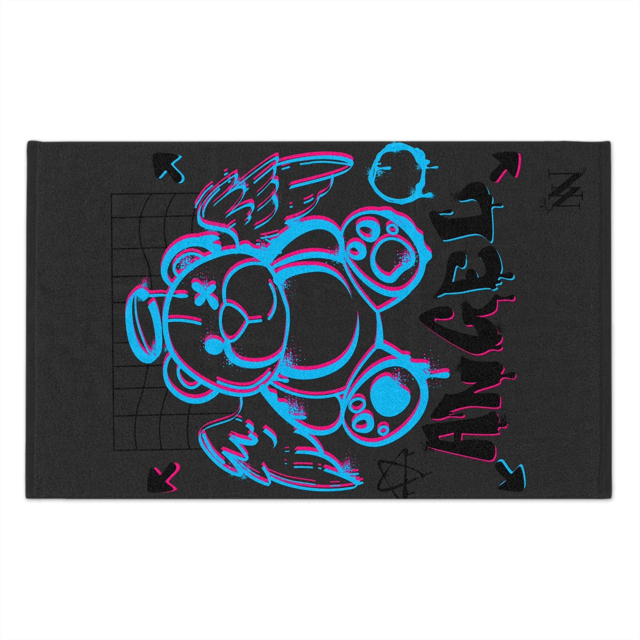 Broken Bear Angel Dark Grey | Mix & Match Soft Fun-Flirty Lovers’ Towels