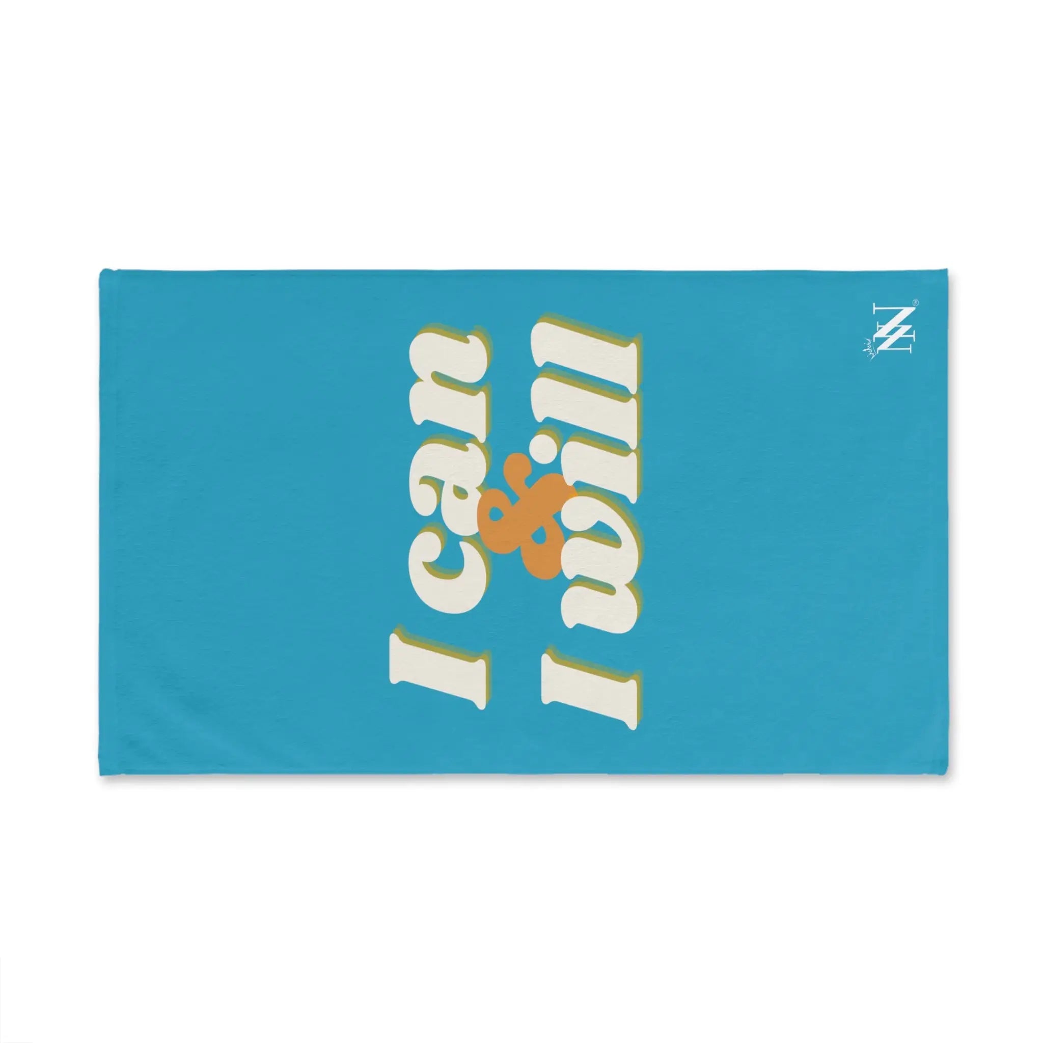 I Can I Will Teal | Mix & Match Original Fun-Flirty Lovers’ Towels