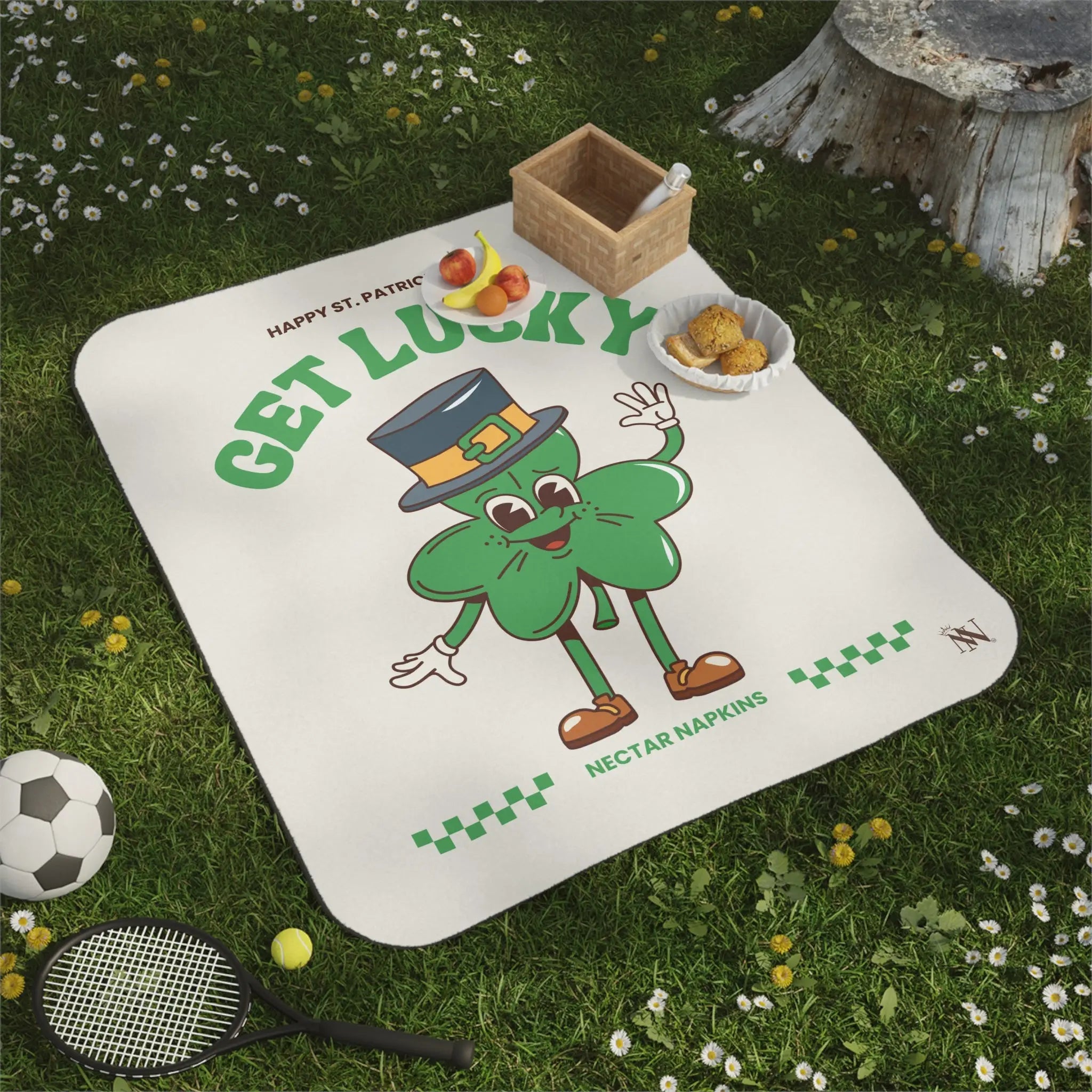 Get Lucky Shamrock St. Patrick’s Day | Mix Match Fun-Flirty Lovers’ Water-Resistant Blankets