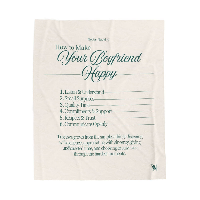 How to Make Your Boyfriend Happy Lovers’ Gifts Sexy Plush Soft Cozy Flirty Blanket