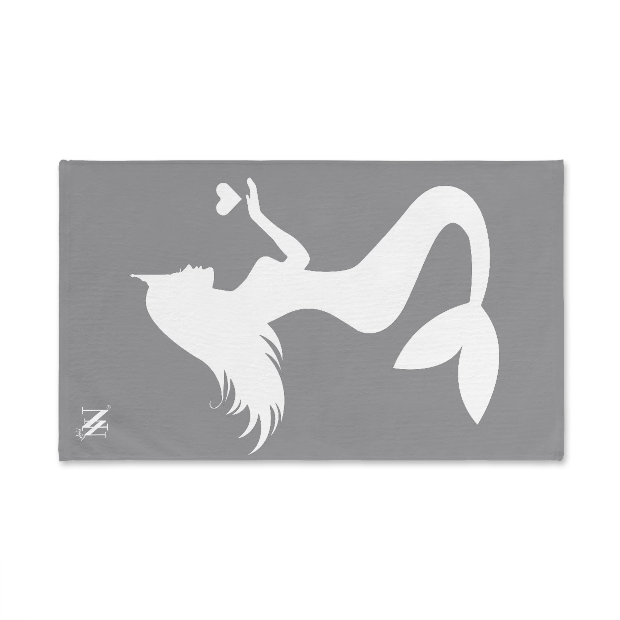 Mermaid Holding Heart Grey Cum Towel