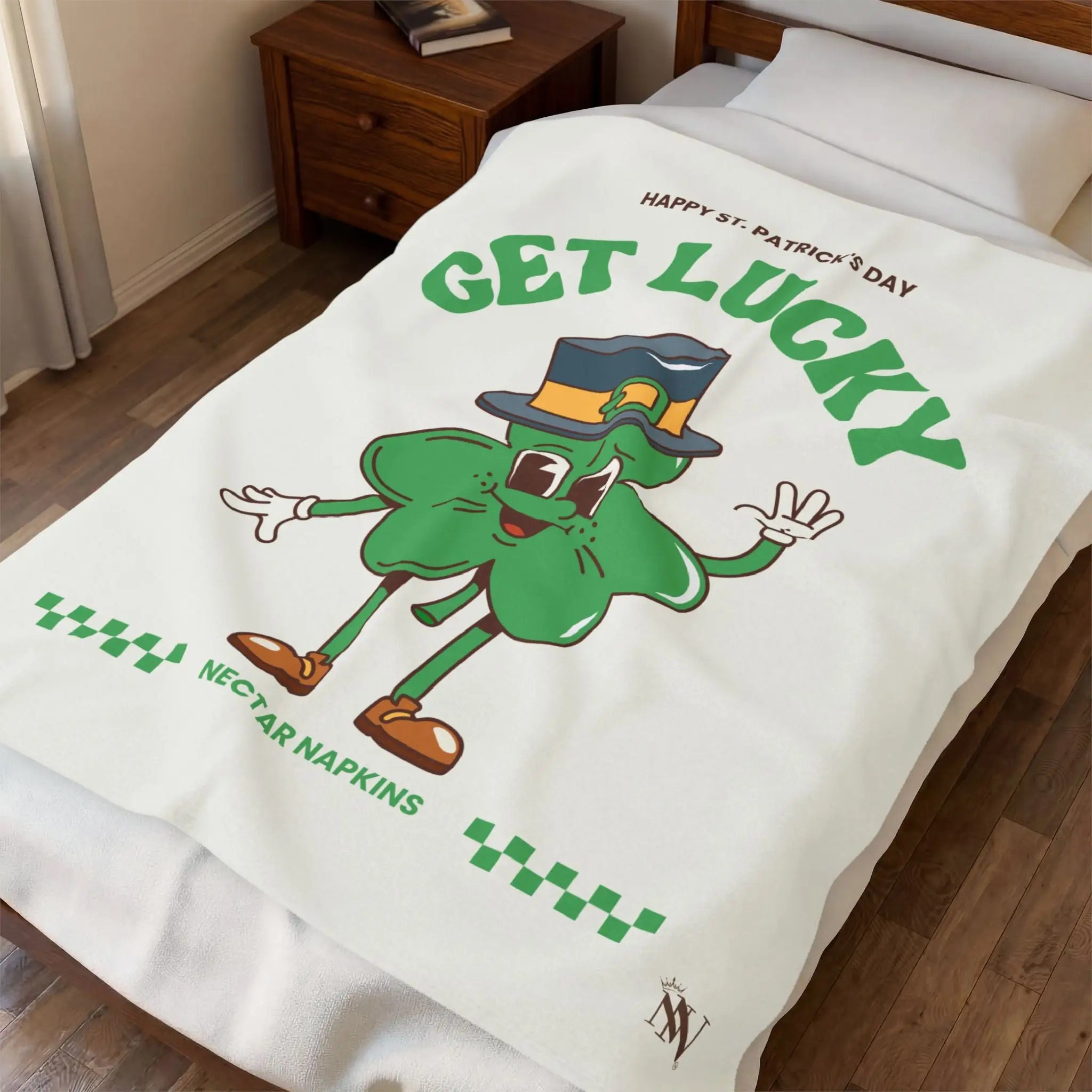 Get Lucky Shamrock St. Patrick’s Day | Mix & Match Soft Fun-Flirty Lovers’ Blankets