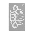 Smiley Happy Face Good Vibes Light Grey | Mix & Match Classic Fun-Flirty Lovers’ Towels