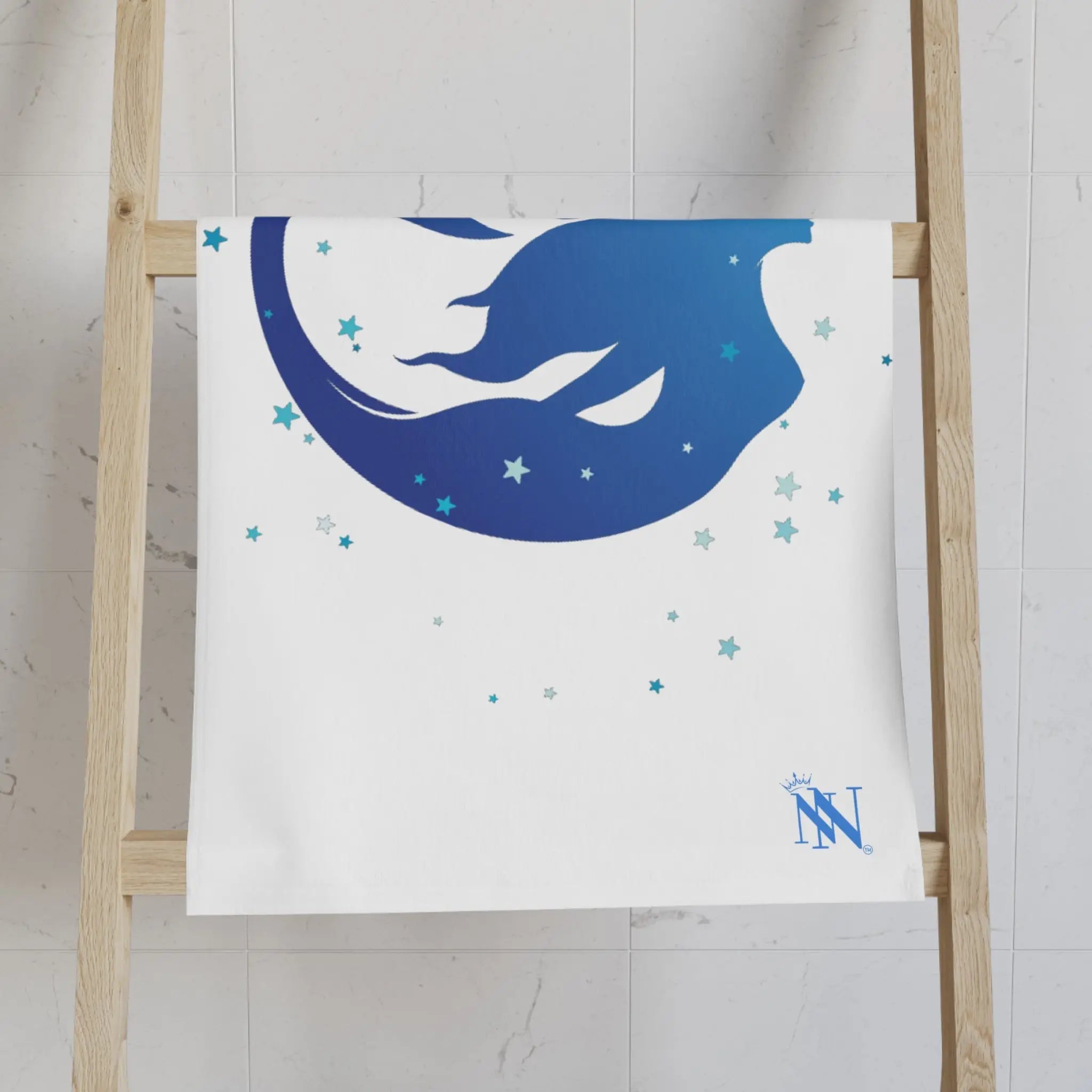 Mermaid Blue Stars Cum Towel