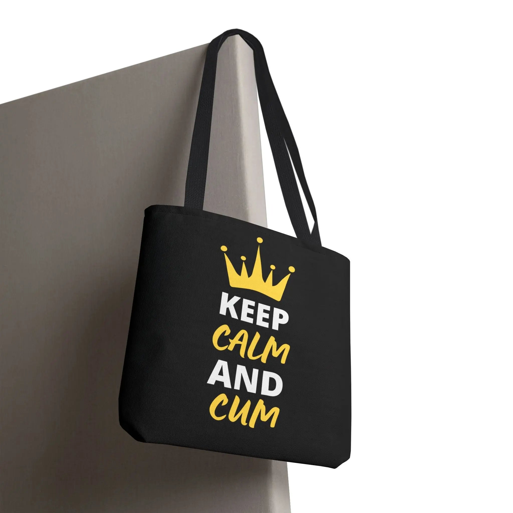 Keep Calm & Cum Queen King | Mix & Match Fun-Flirty Lovers’ Totes