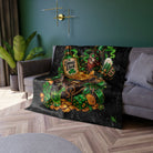 Pot Of Gold Wicked Leprechaun Crushed Velvet Blanket