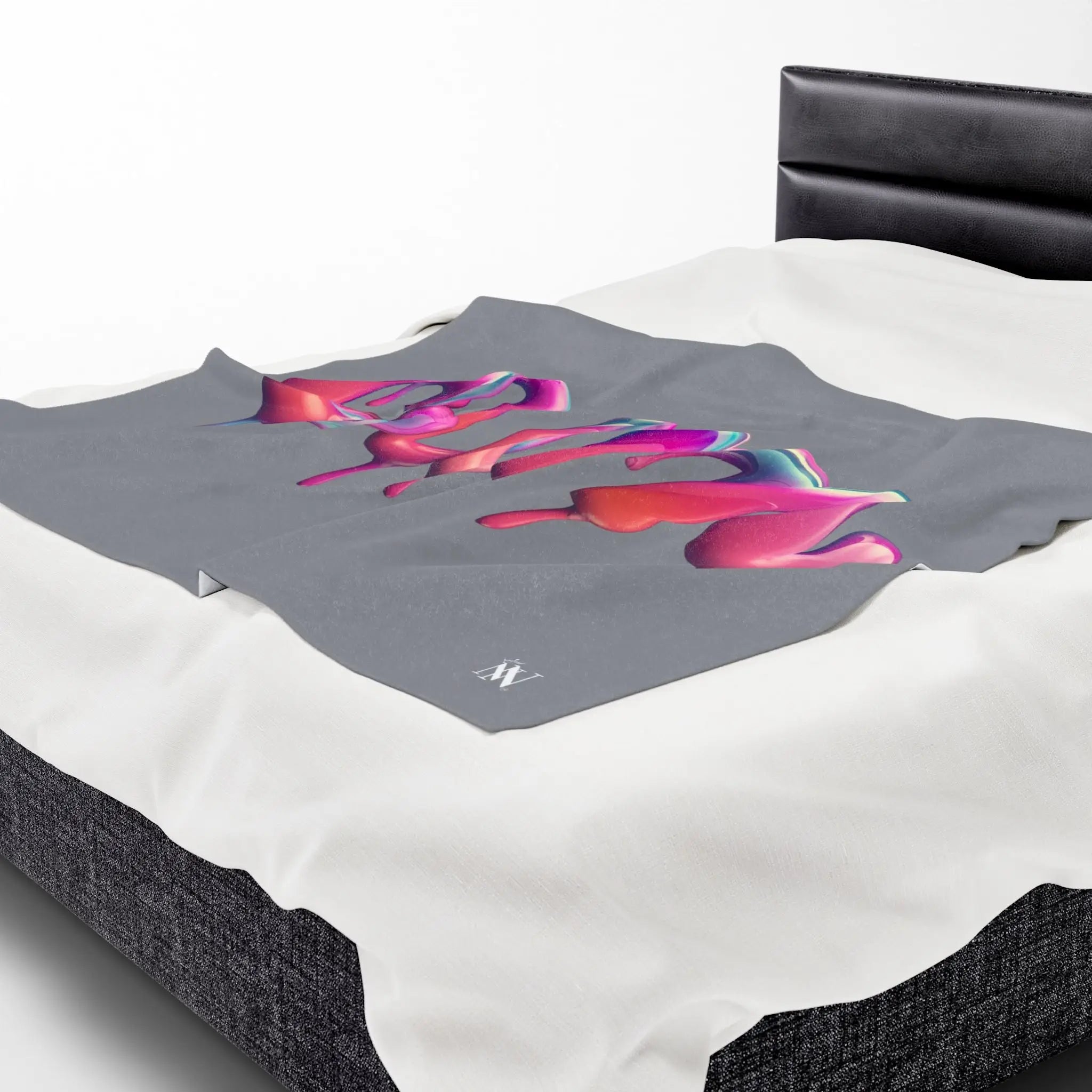 Dripping Cum Grey | Mix & Match Velveteen Fun-Flirty Lovers’ Blankets