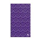 Happy Smiling Emoji Pattern Purple | Mix & Match Classic Fun-Flirty Lovers’ Towels