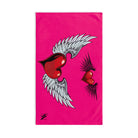 Double Hearts with Wings Signature Pink Cum Towel