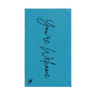 You’re Welcome Teal | Mix & Match Classic Fun-Flirty Lovers’ Towels