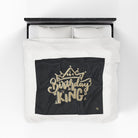 Gold Crown Birthday King | Mix & Match Velveteen Fun-Flirty Lovers’ Blankets