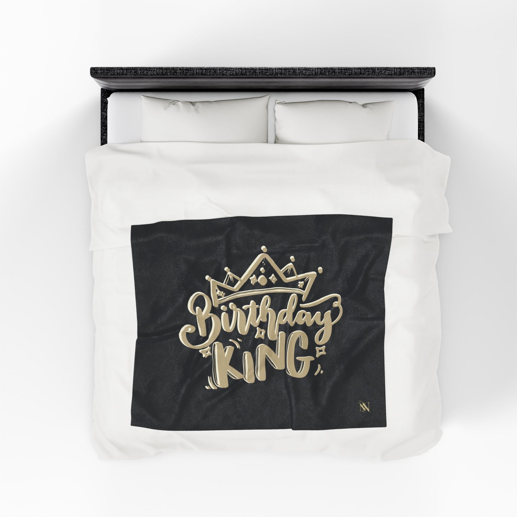 Gold Crown Birthday King | Mix & Match Velveteen Fun-Flirty Lovers’ Blankets