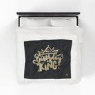 Gold Crown Birthday King | Mix & Match Velveteen Fun-Flirty Lovers’ Blankets