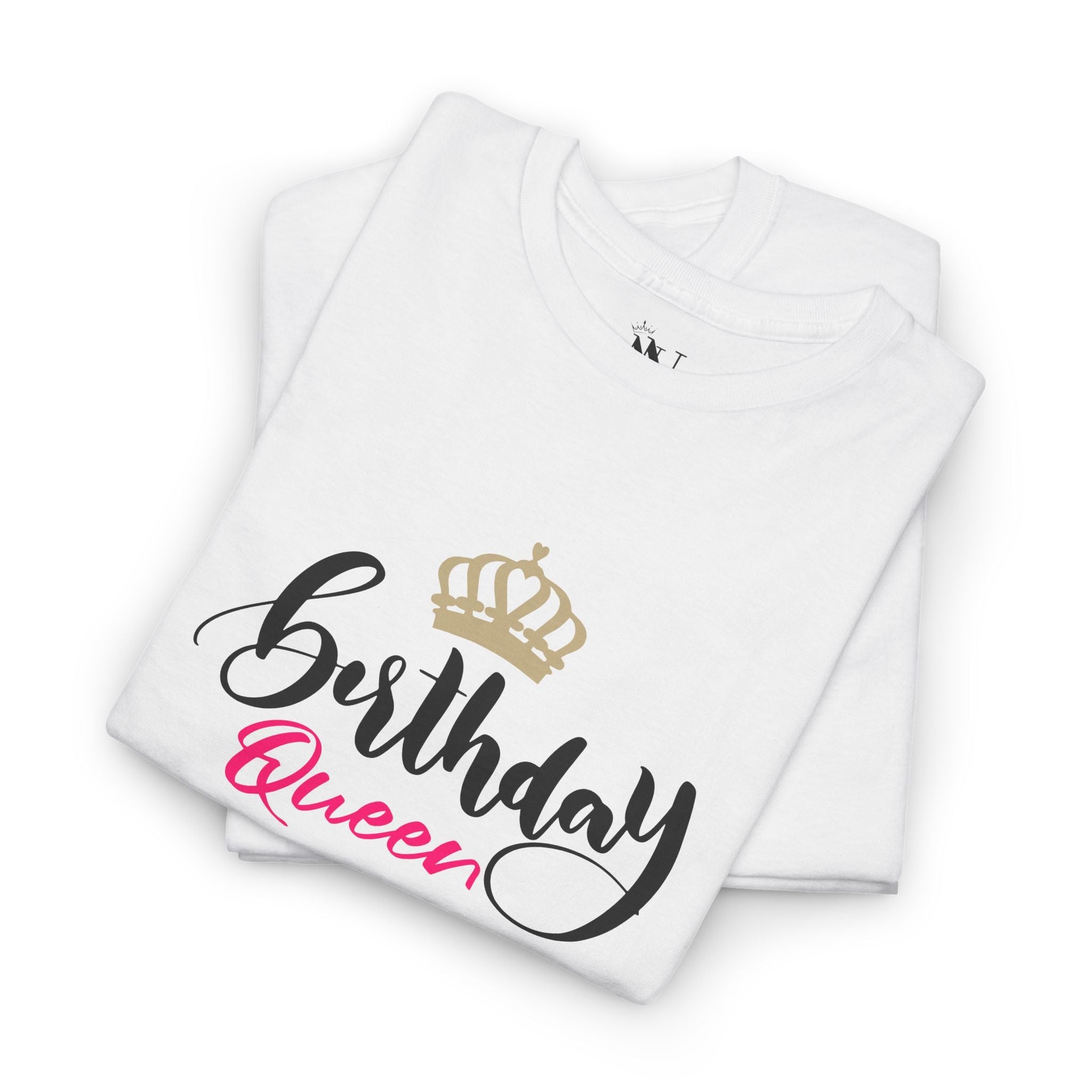 Gold Crown Birthday Queen | Mix & Match Cotton Unisex Fun-Flirty Lovers’ T-Shirts