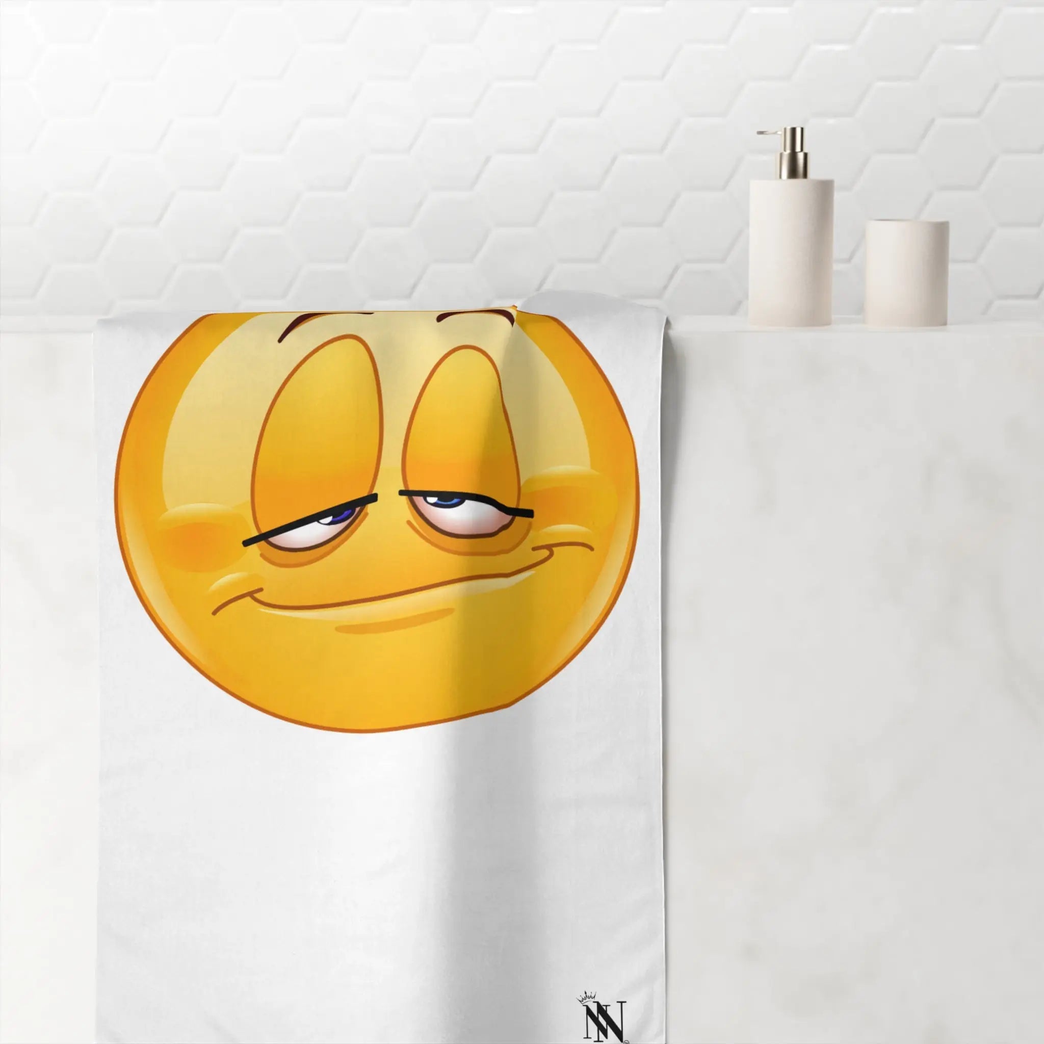 Happily Stoned Emoji Extra Large Towel