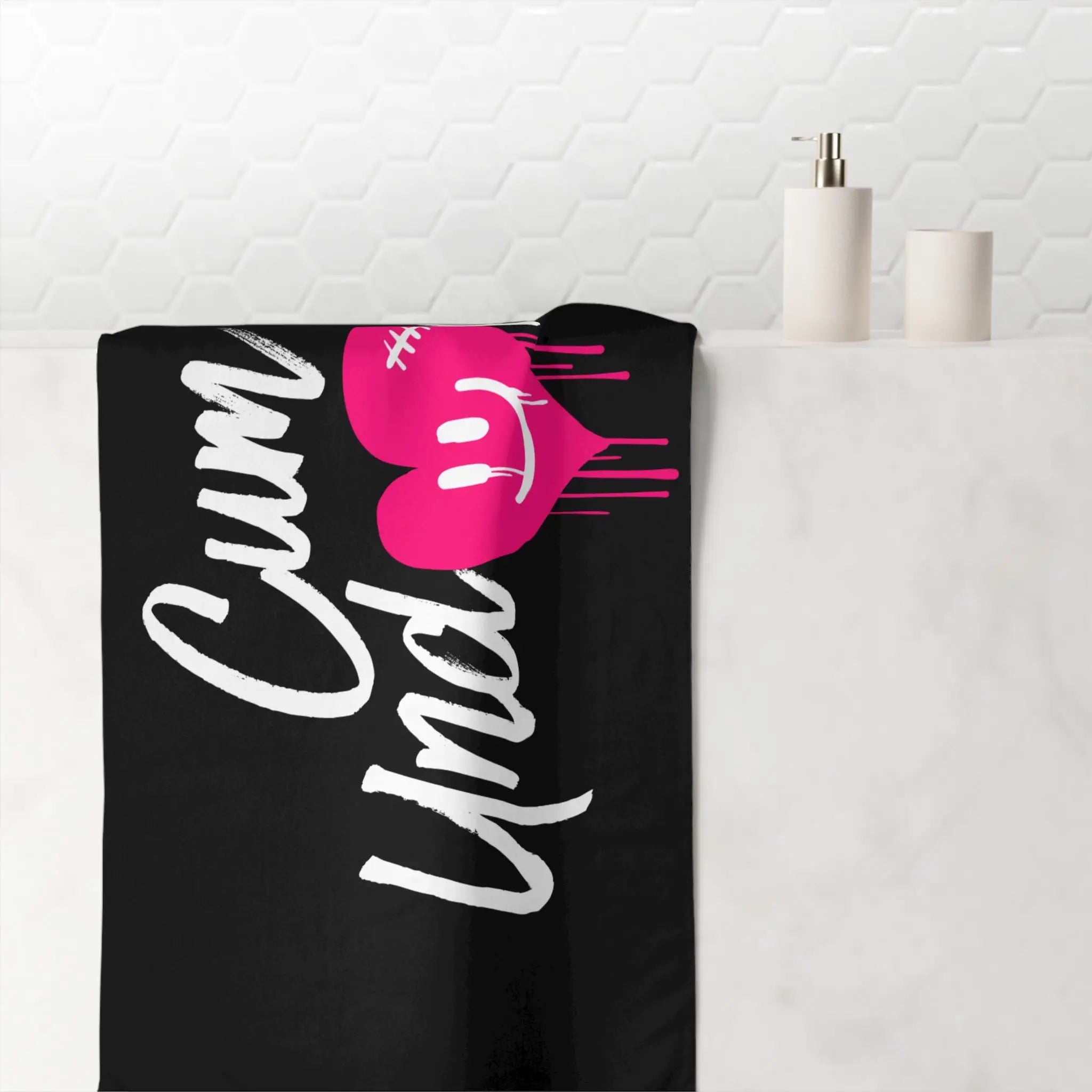 Cum Undone Drippy Heart | Nectar Napkins XL Fun-Flirty Lovers’ Towels