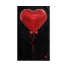 Red Heart Balloon Bow 3D Print Black | Mix & Match Original Fun-Flirty Lovers’ Towels
