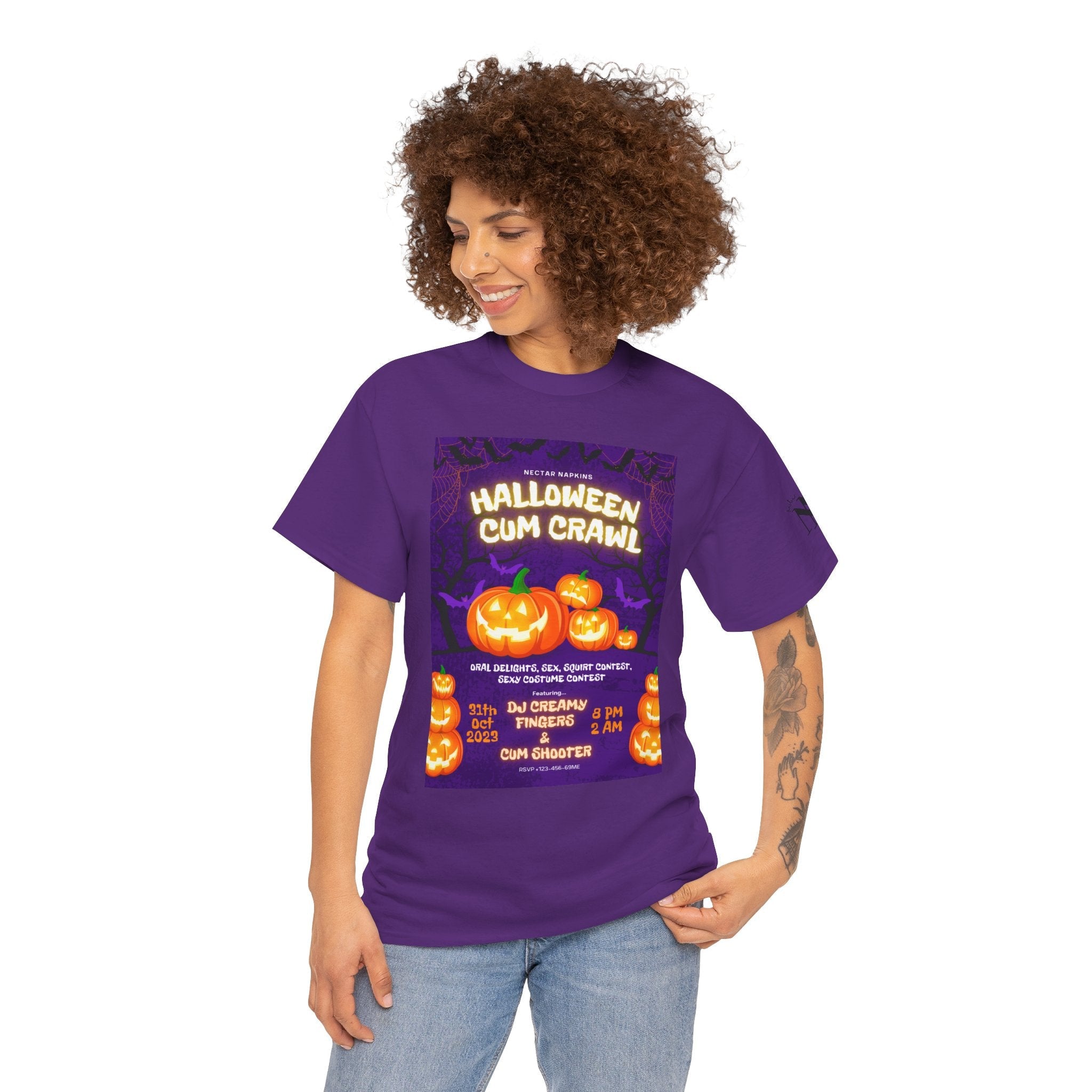 Halloween Cum Crawl | Mix & Match 100% Cotton Unisex Fun-Flirty Lovers’ Tees
