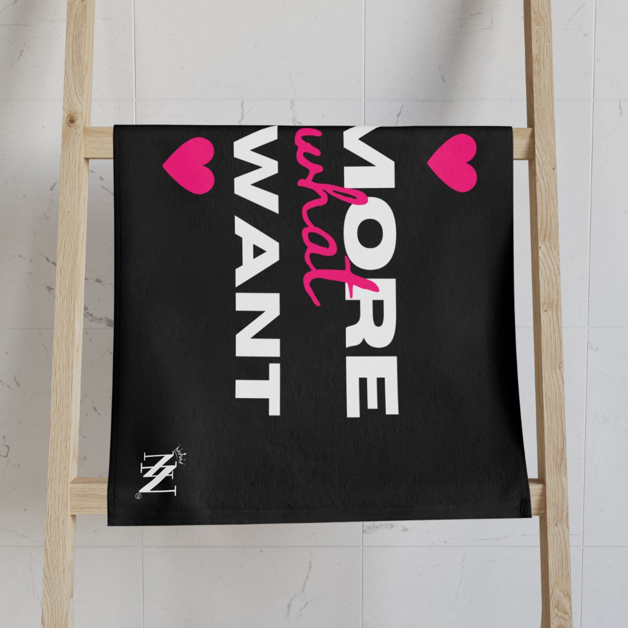 Do More of What You Want Hearts Cum Towel