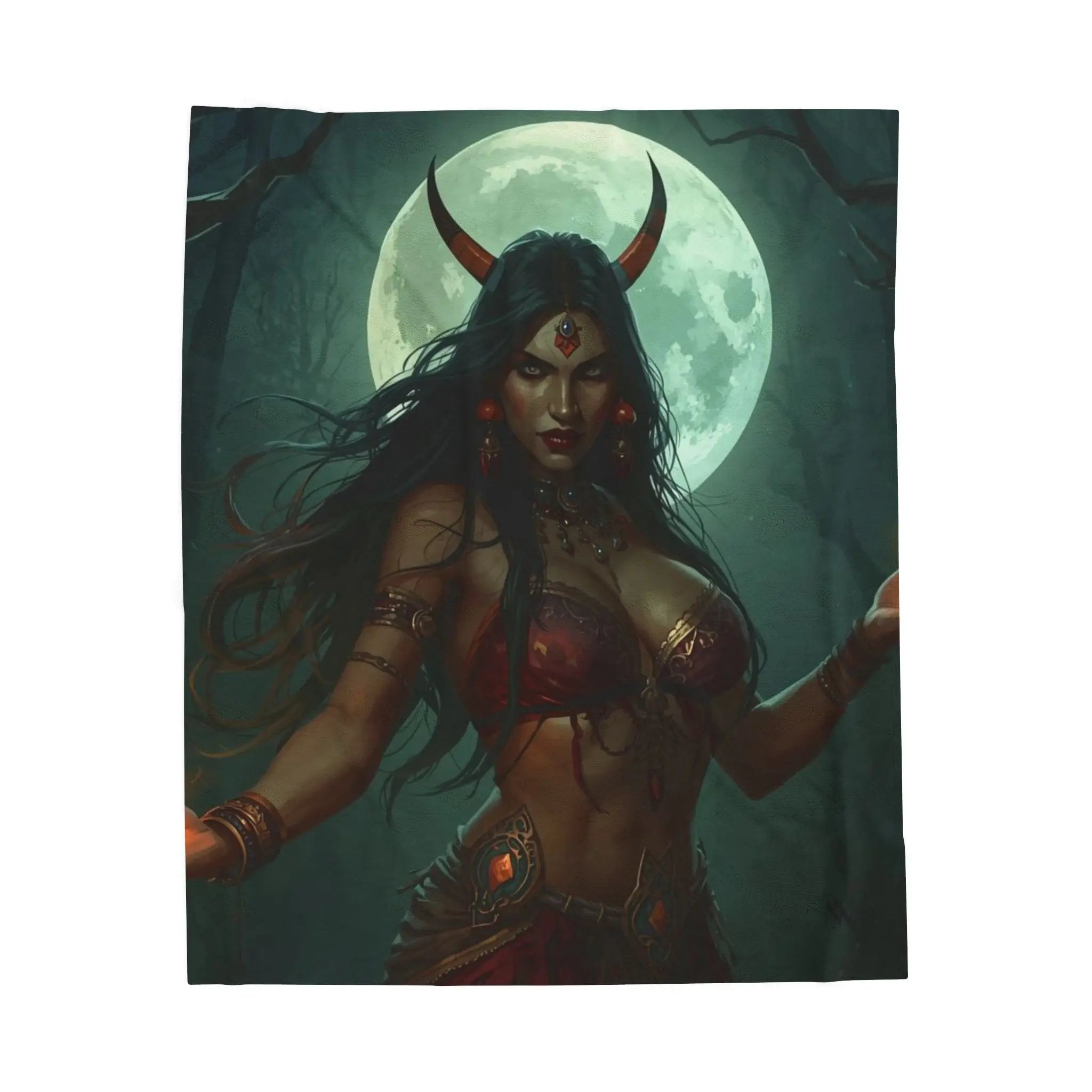 Horned Queen Fantasy Women Couple Gifts Sexy Lovers’ Silky Soft Blanket