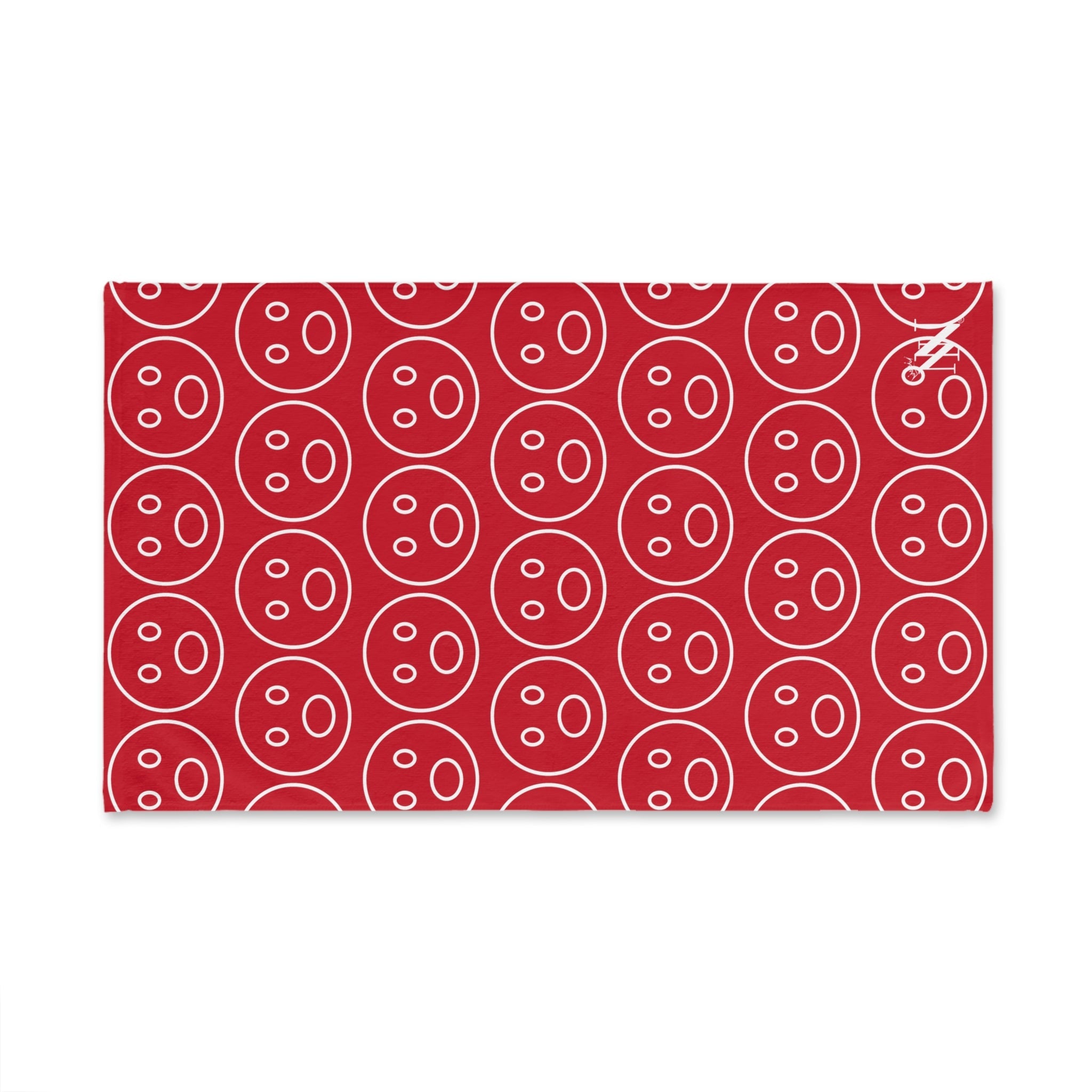 Surprised Emoji Pattern Red | Mix & Match Classic Fun-Flirty Lovers’ Towels