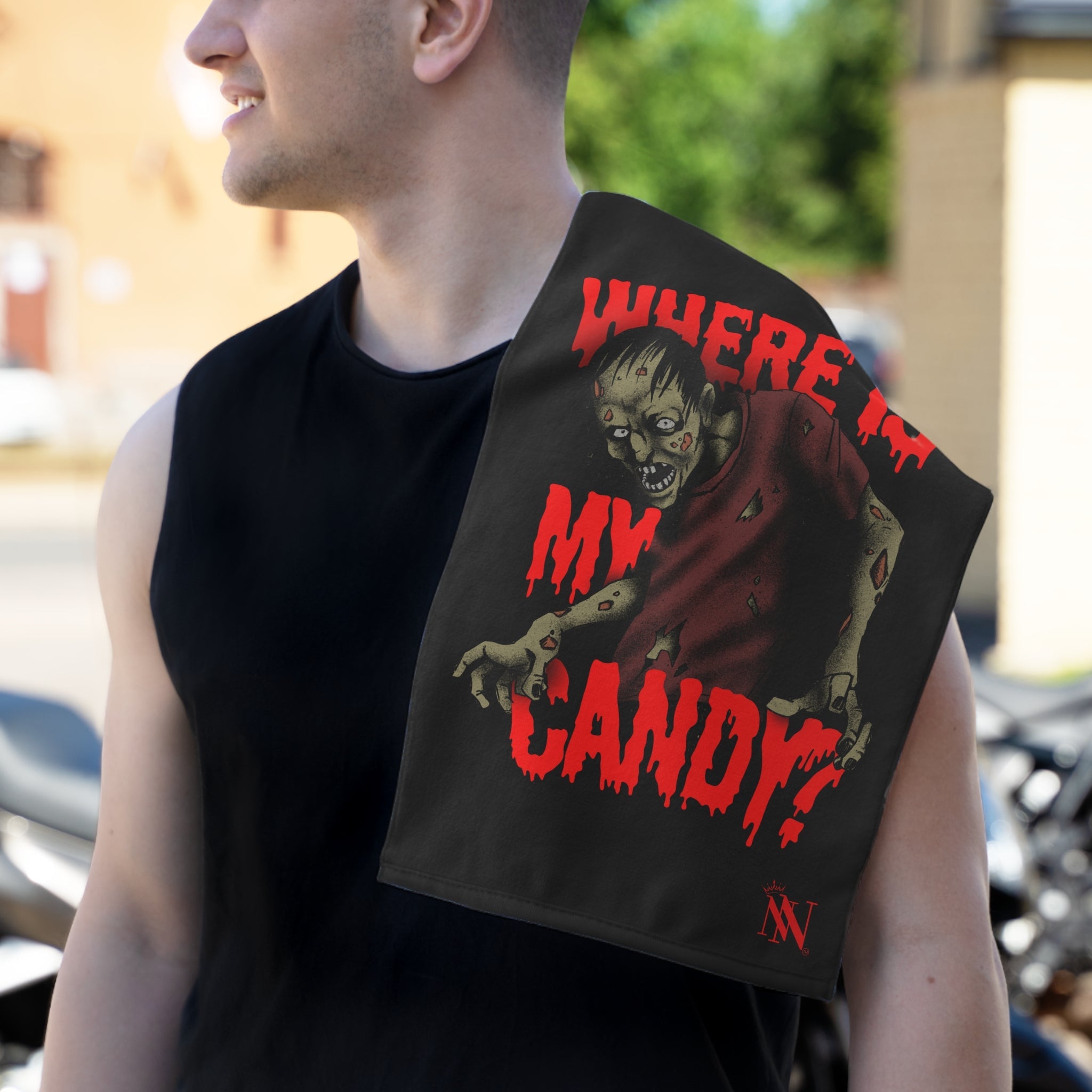 Where is My Candy? Zombie | Mix & Match Soft Fun-Flirty Lovers’ Towels