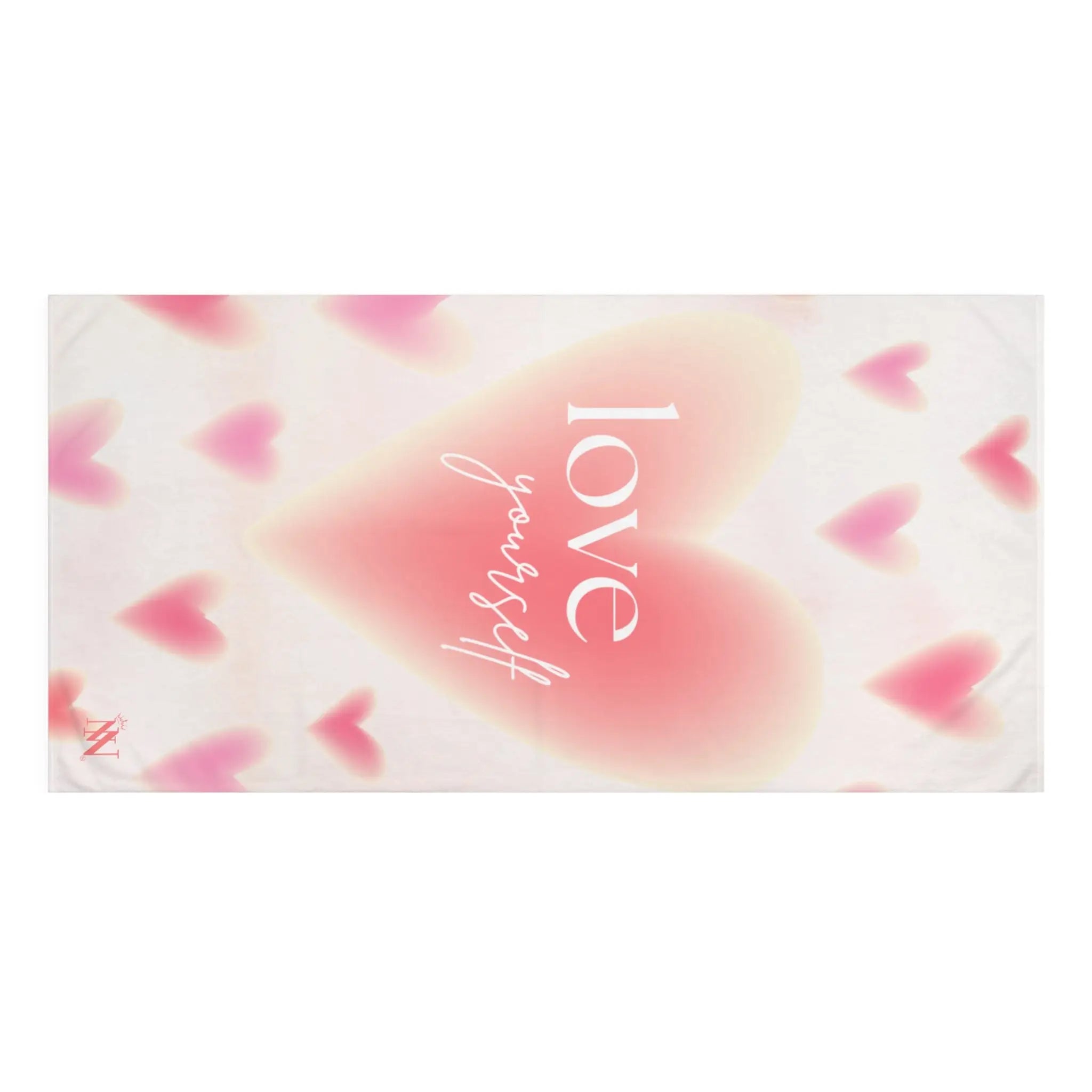 Love Yourself Heart Pattern Extra Large Sex Towel