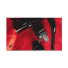 Leather Handcuffs & Whip Fetish Cum Towel