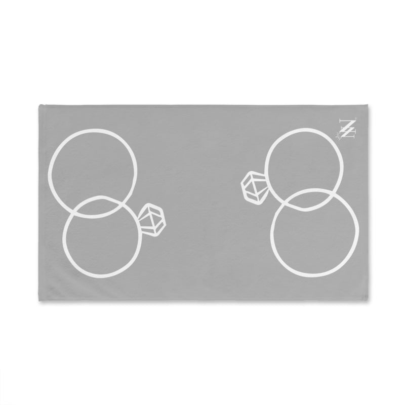 Wedding Rings Shareable Light Grey | Mix & Match Original Fun-Flirty Lovers’ Towels