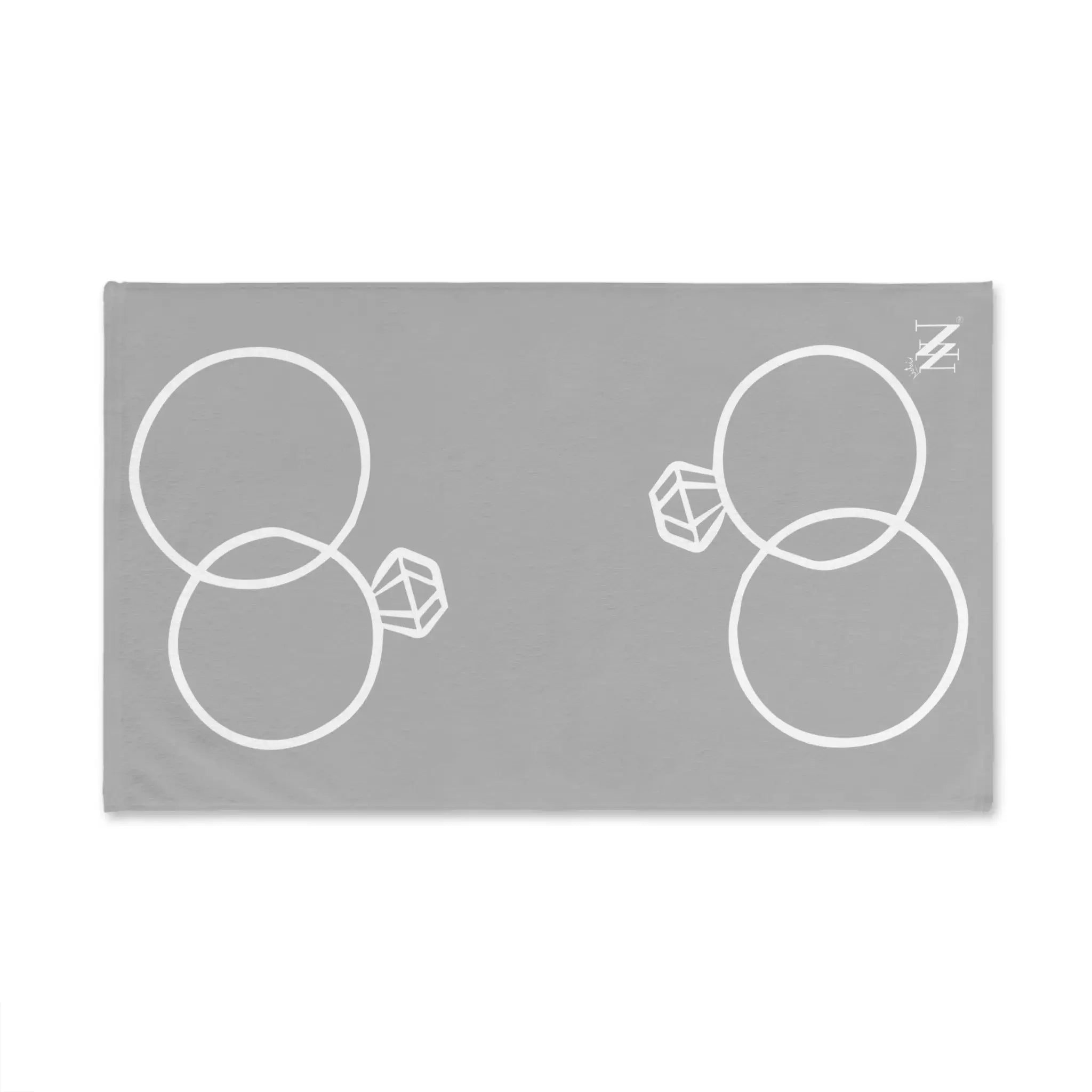 Wedding Rings Shareable Light Grey | Mix & Match Original Fun-Flirty Lovers’ Towels