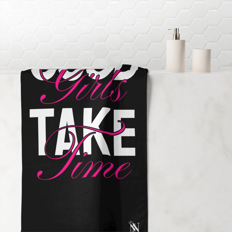 Good Girls Take Time | Mix & Match XL Fun-Flirty Lovers’ Towels