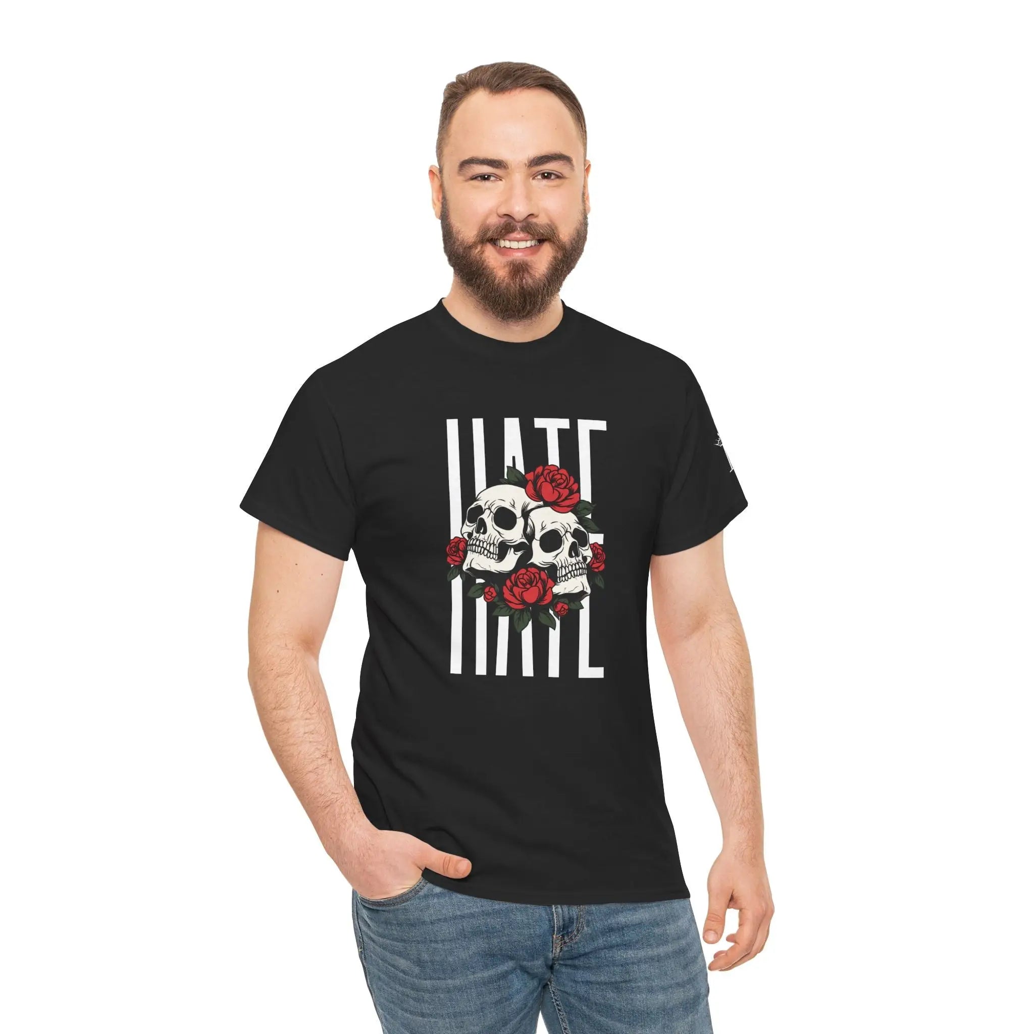 Roses Skulls & Hate | Mix & Match Cotton Unisex Fun-Flirty Lovers’ T-Shirts