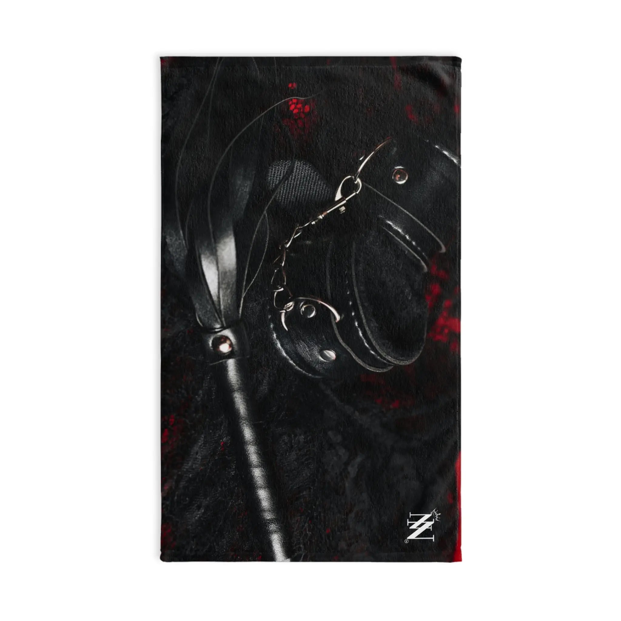 Bondage Leather Whip Black Cuffs | Mix & Match Original Fun-Flirty Lovers’ Towels