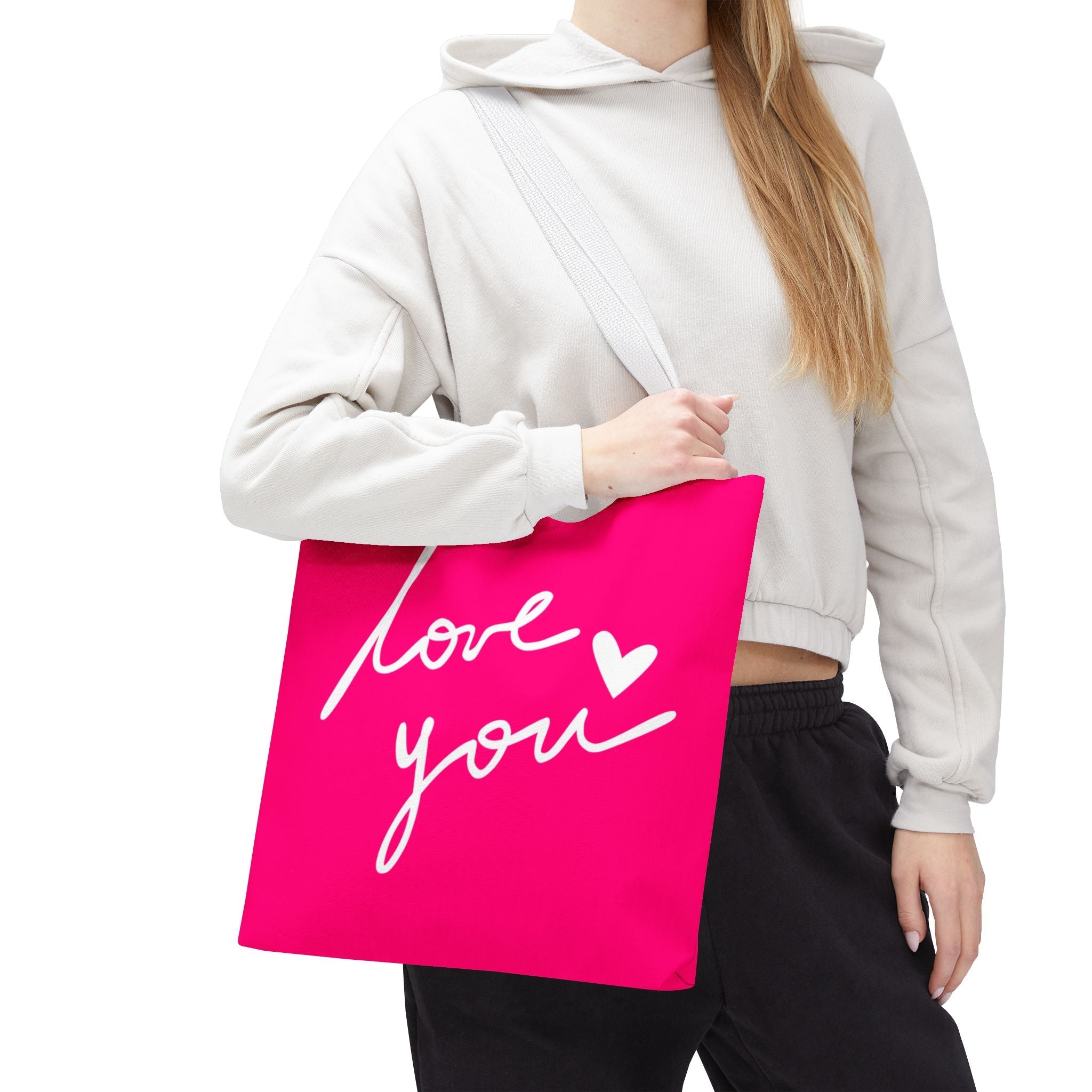 Love You with a Heart Tote Bag