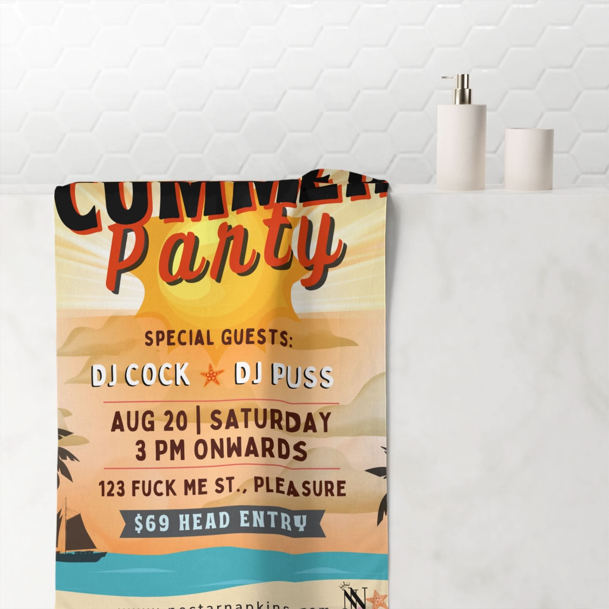 2025 Cummer Party | Mix & Match Naughty XL Fun-Flirty Lovers’ Towels