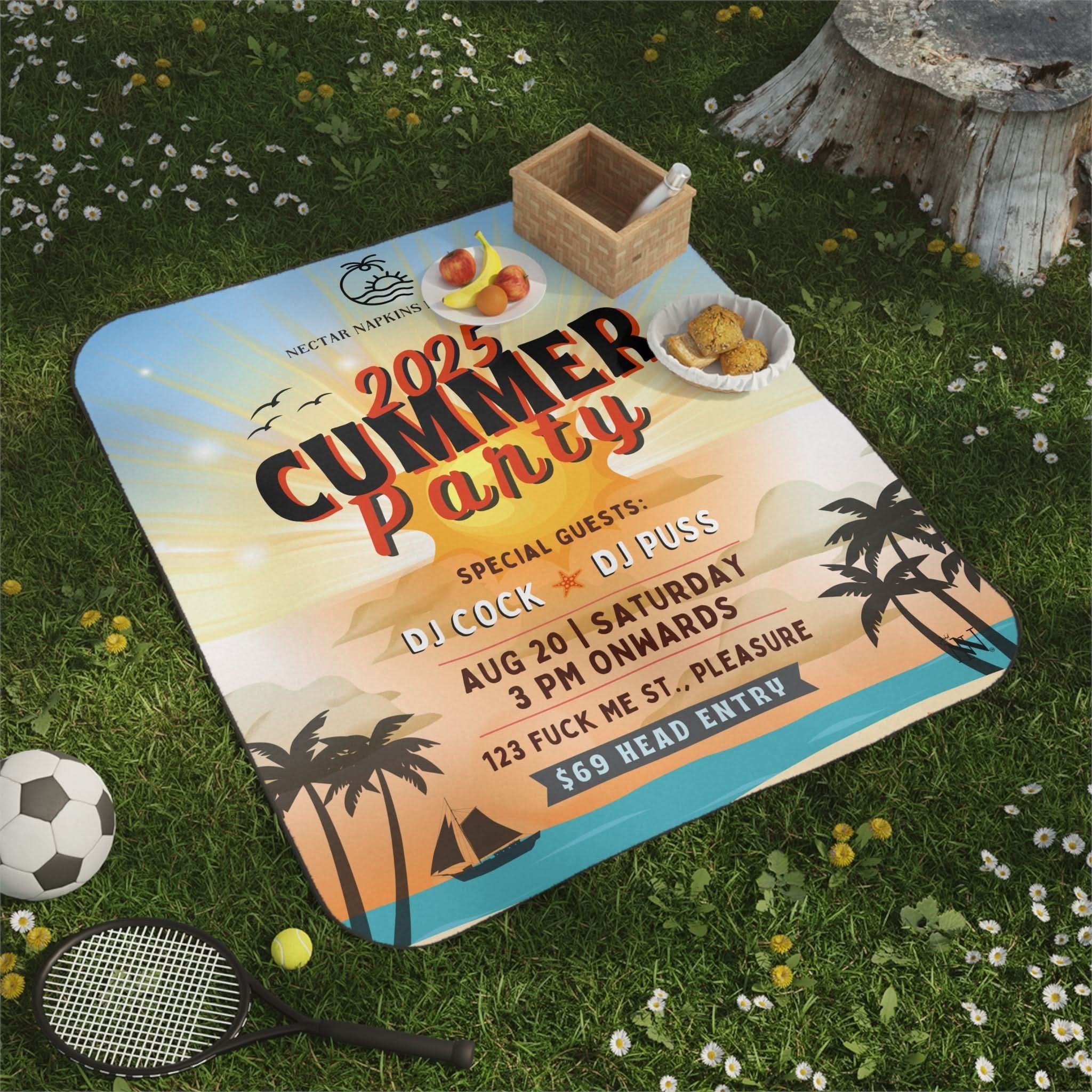 2025 Cummer Party | Water-Resistant Travel Squirt Friendly Sex Blanket