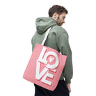 Block Letter Love Heart Tote Bag
