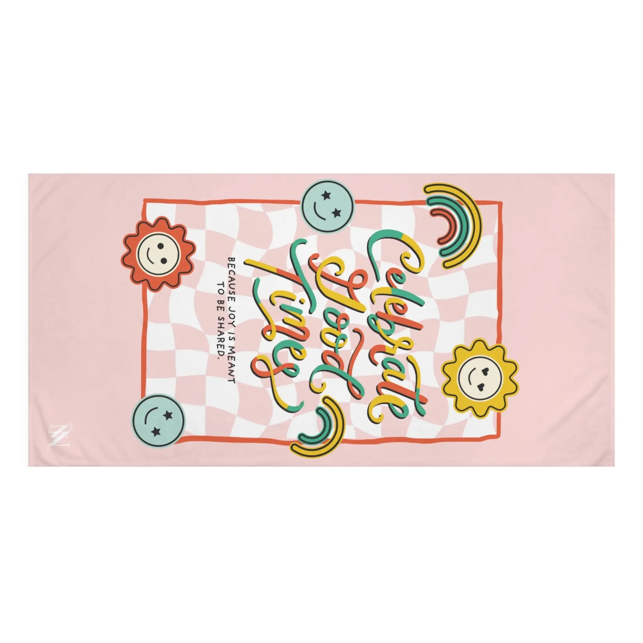 Celebrate Good Times Retro Beach Towel
