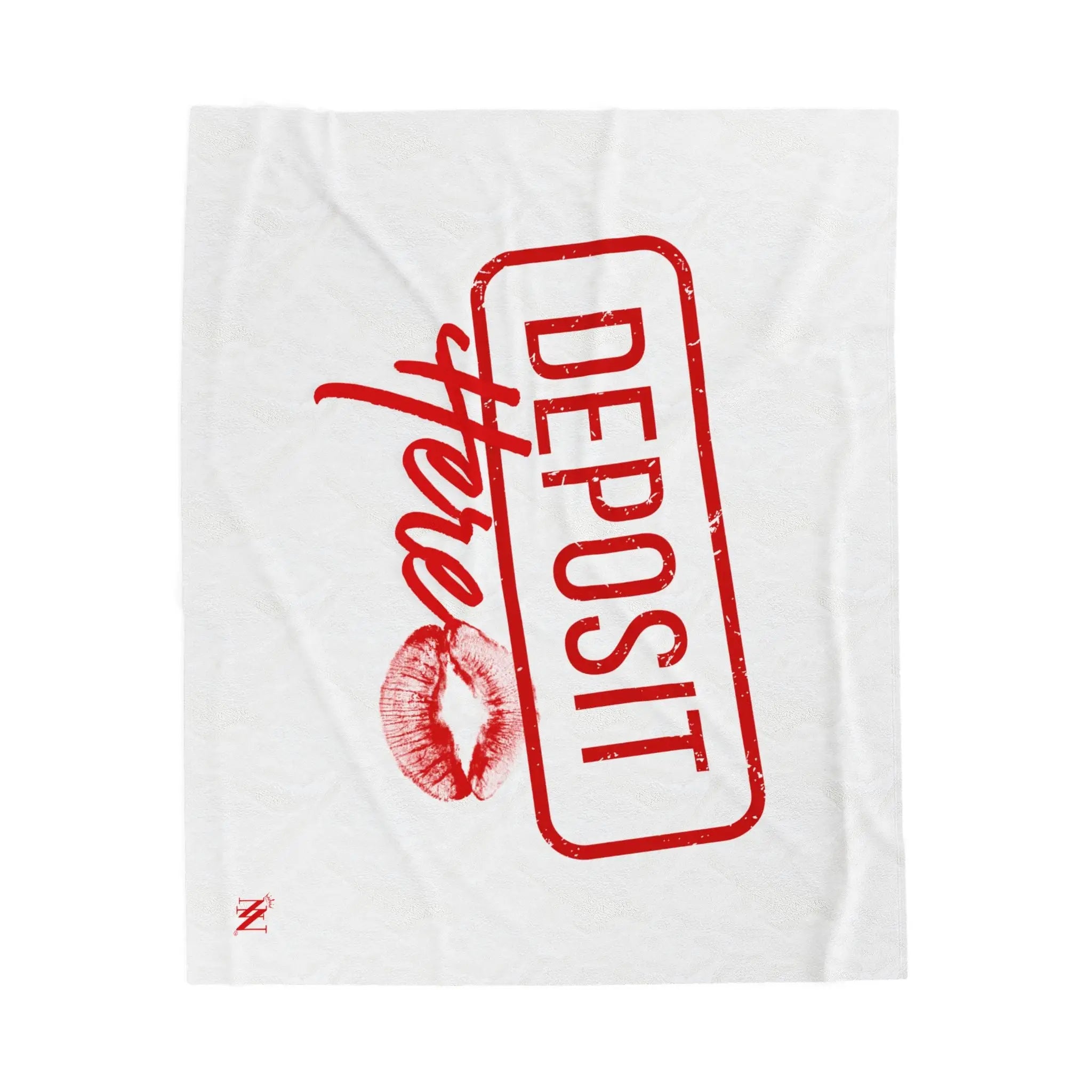 Deposit Here with a Kiss | Mix & Match Soft Fun-Flirty Lovers’ Blankets