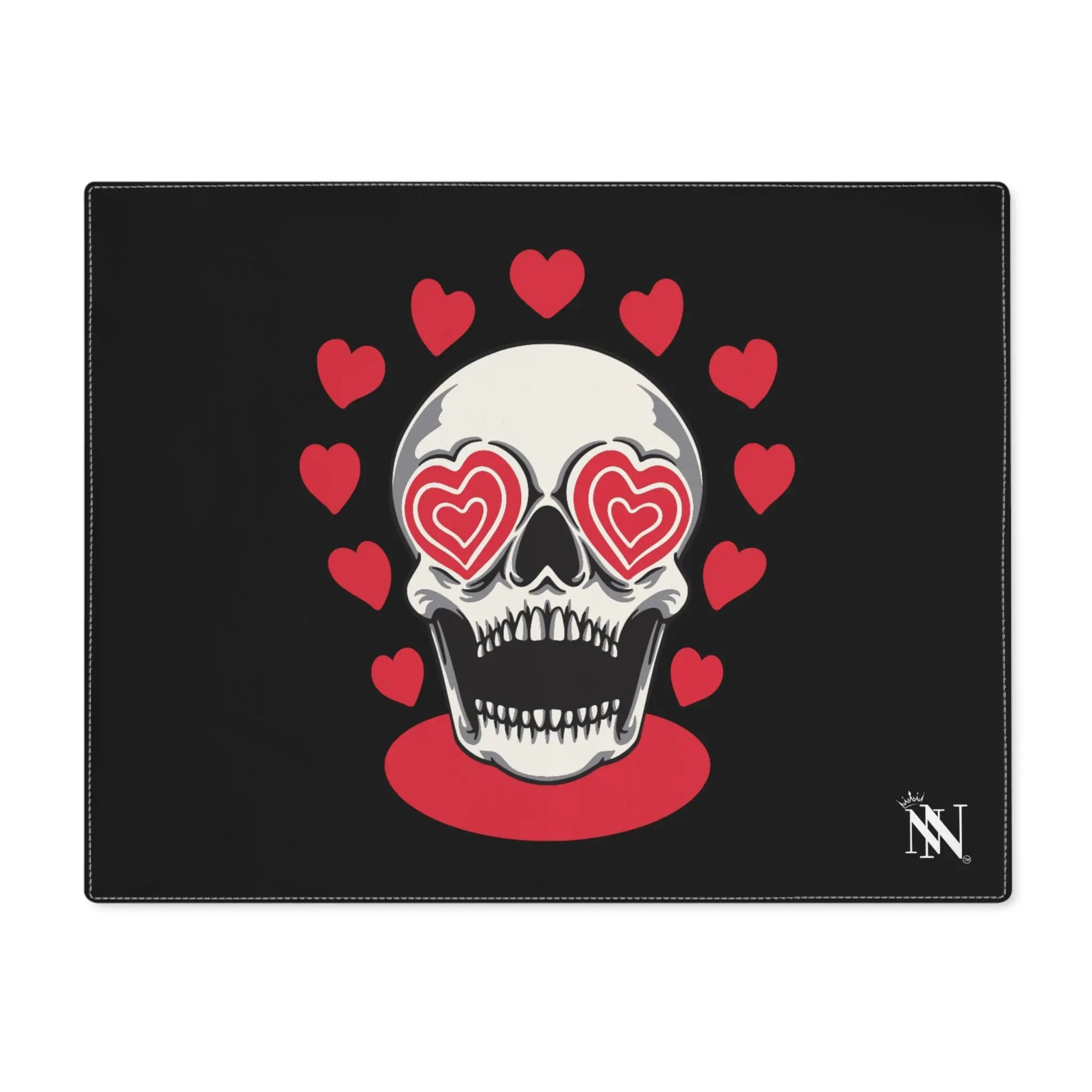 Seeing Hearts Skull Sex Toys Mat