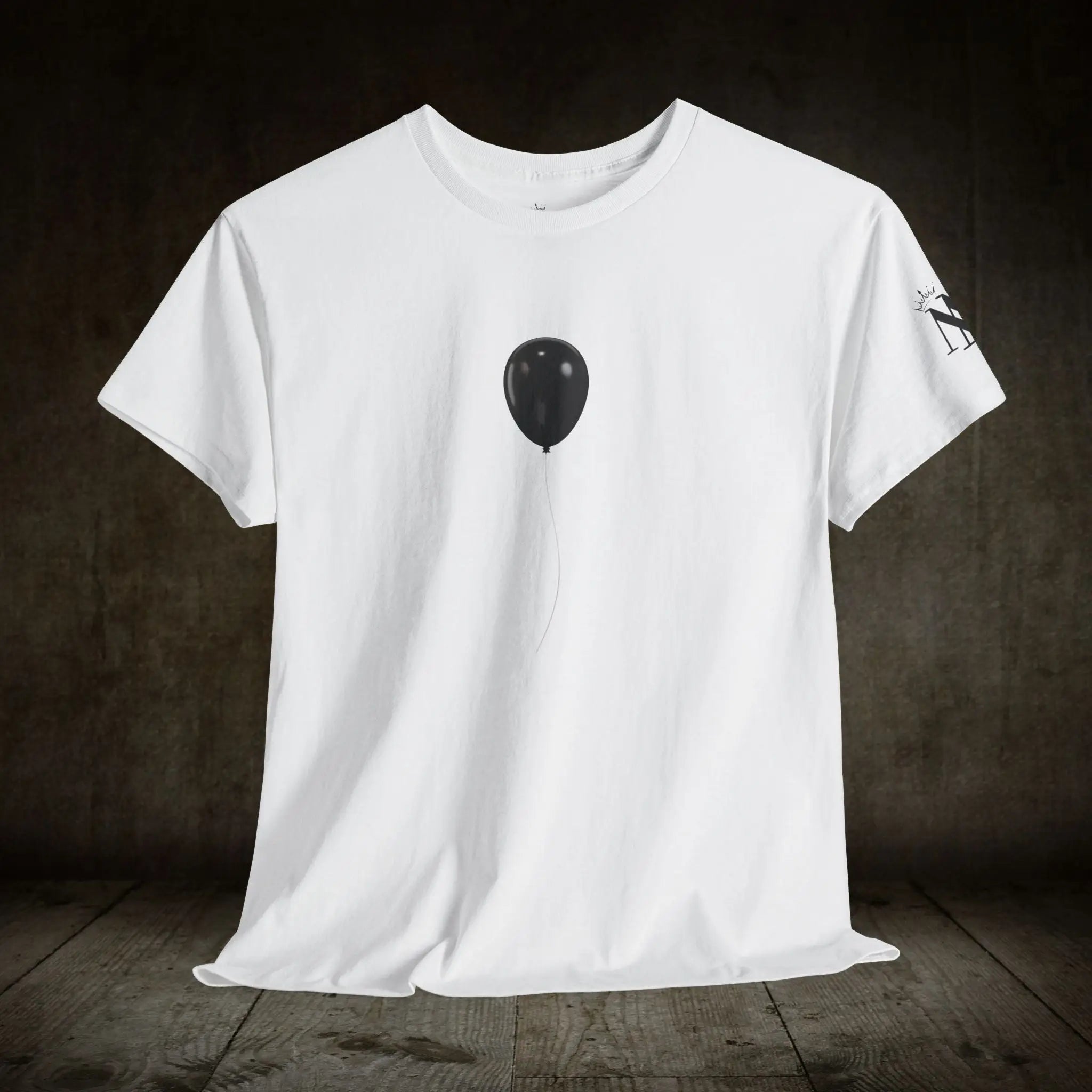 Single Black Party Balloon | Mix & Match Cotton Unisex Fun-Flirty Lovers’ T-Shirts